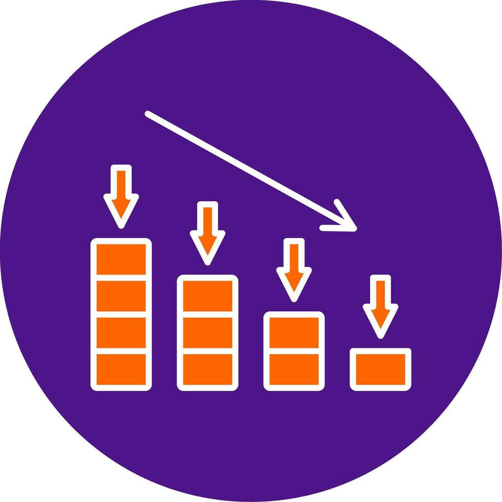Crash Line Filled Circle Icon vector