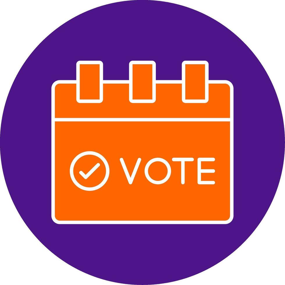 Elections Line Filled Circle Icon vector