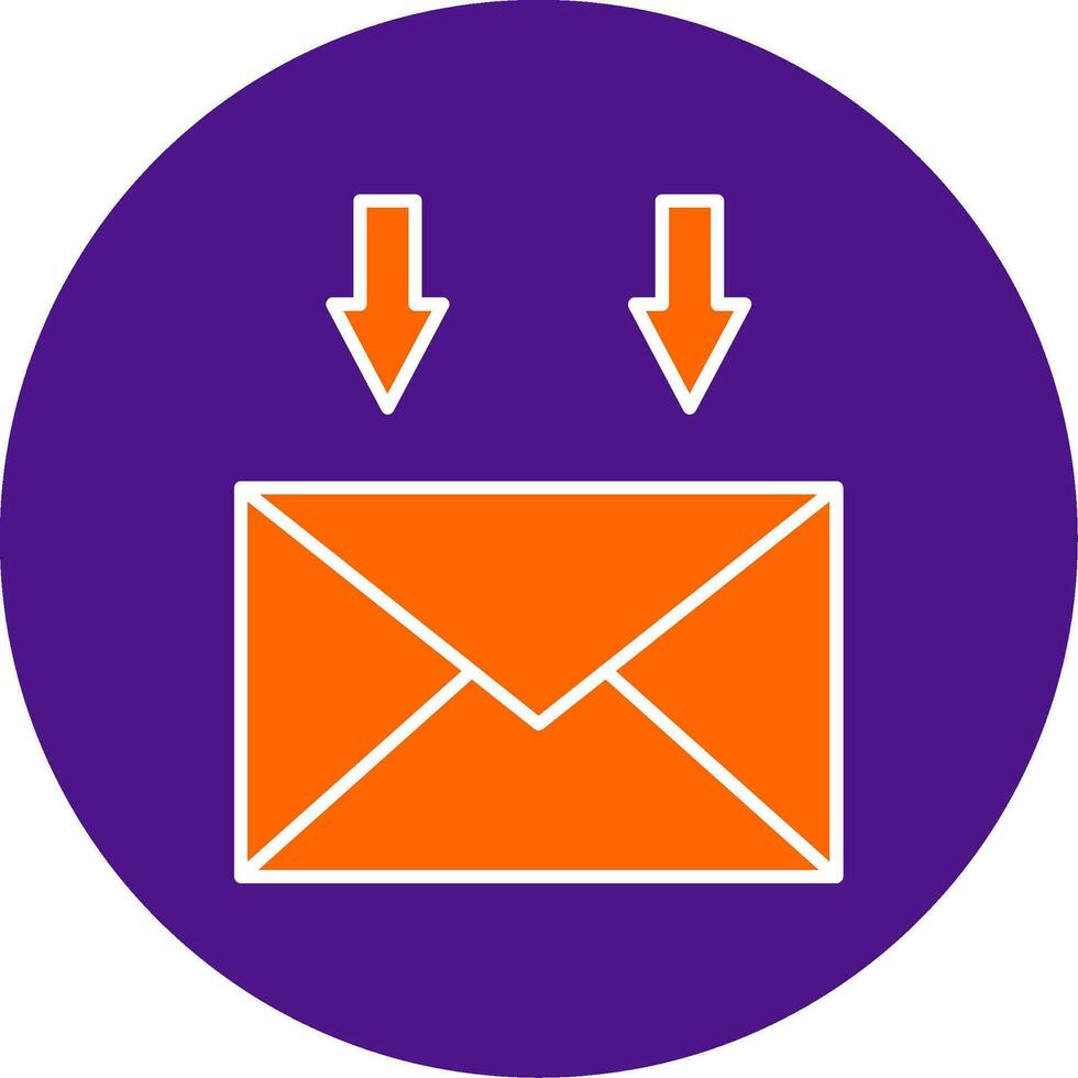 Mail Line Filled Circle Icon vector