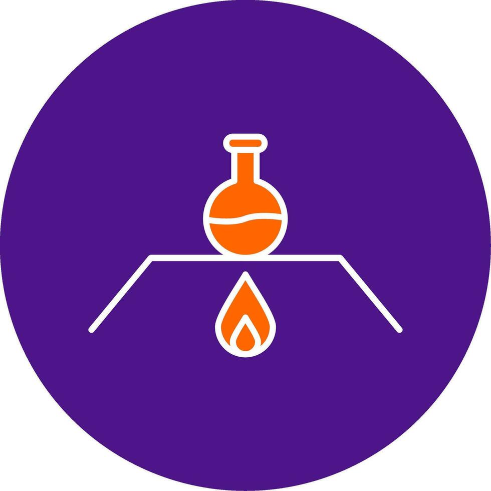 Burner Line Filled Circle Icon vector
