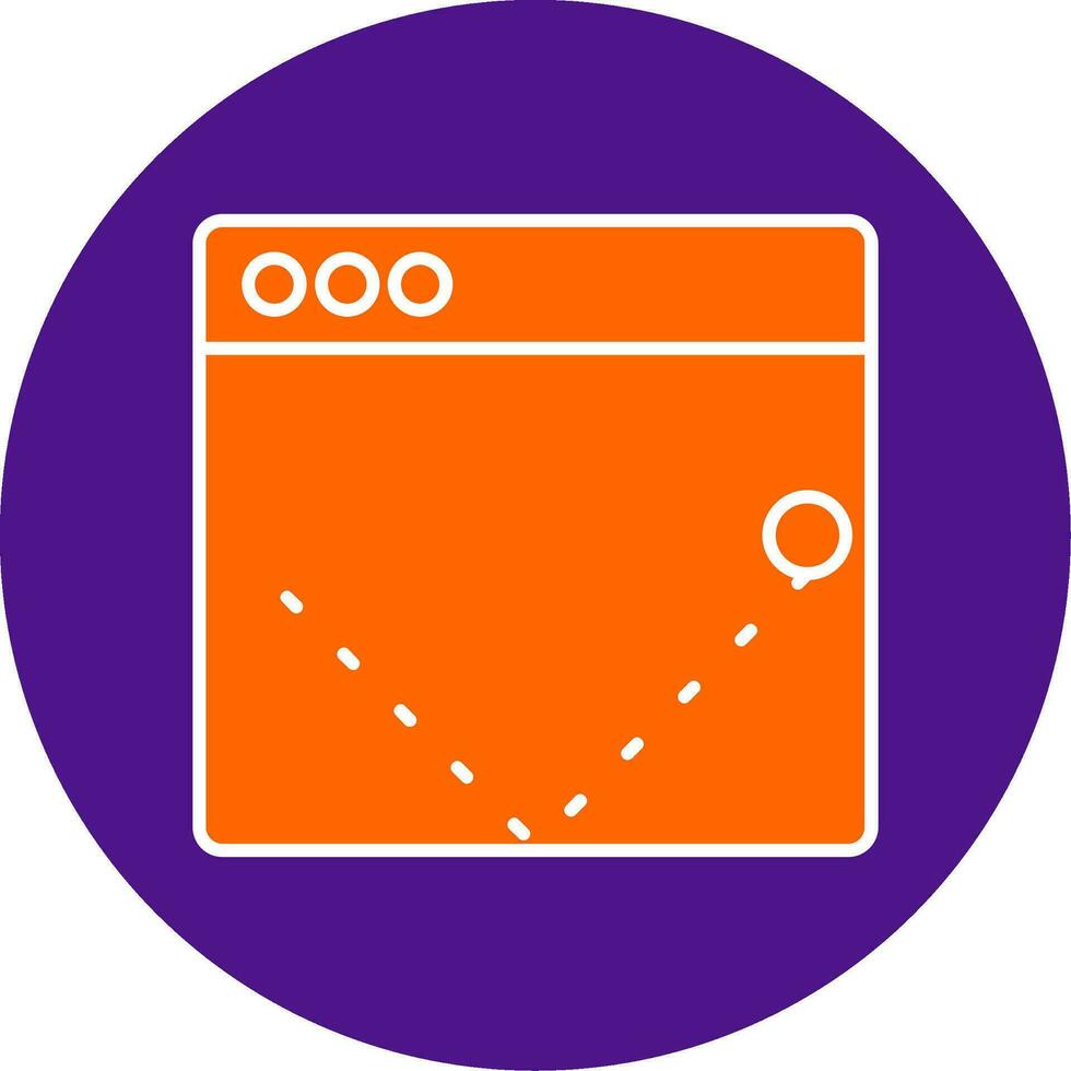 Bounce Rate Line Filled Circle Icon vector