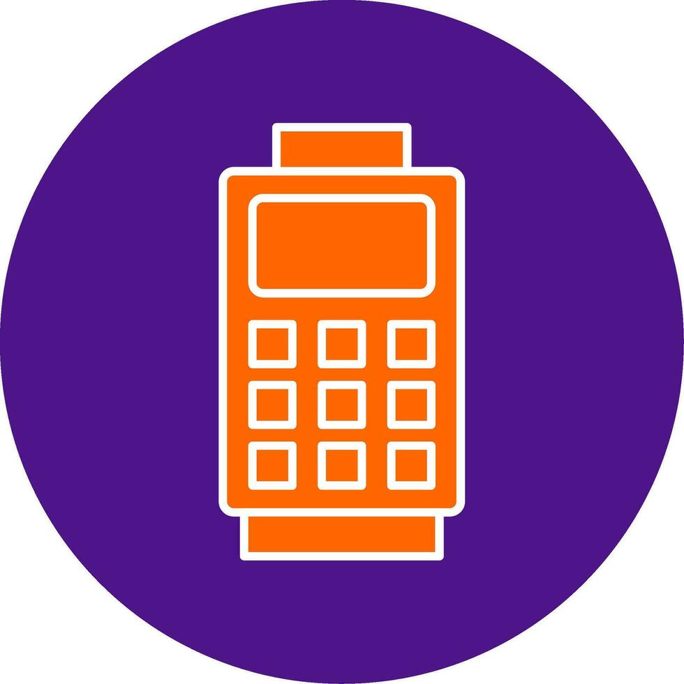 Card Reader Line Filled Circle Icon vector