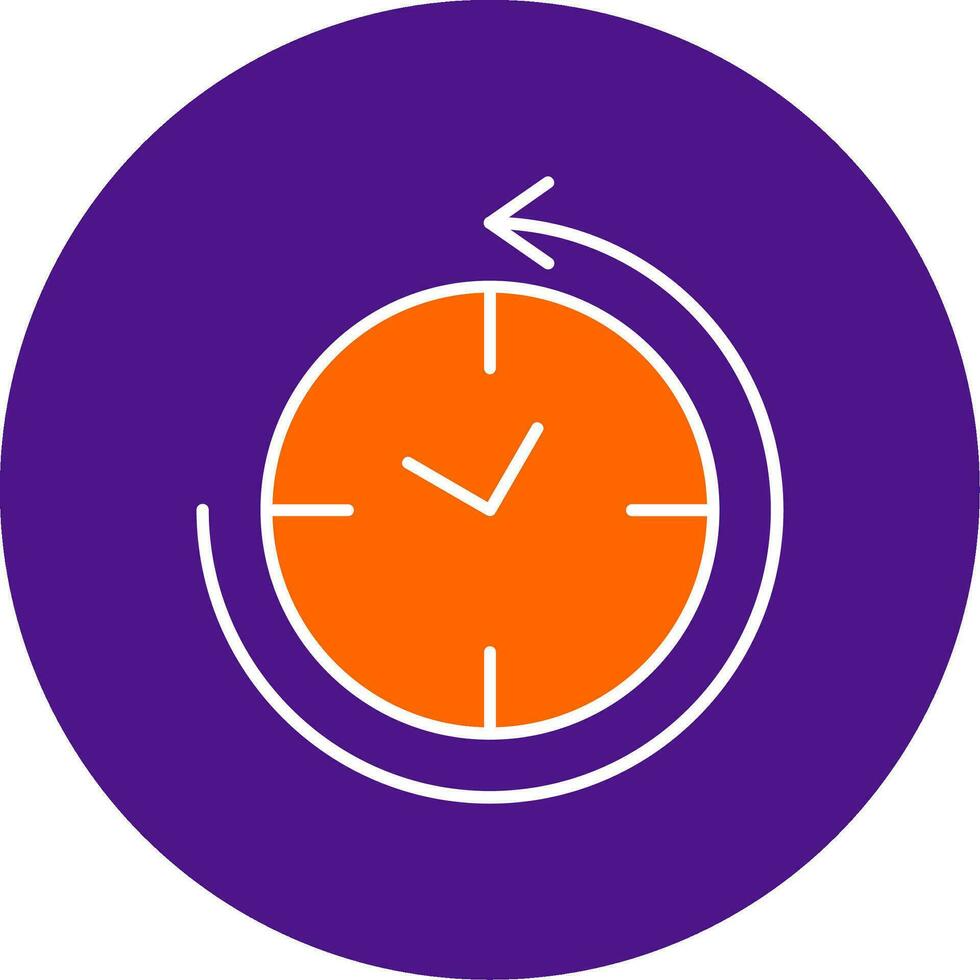 Anti Clockwise Line Filled Circle Icon vector