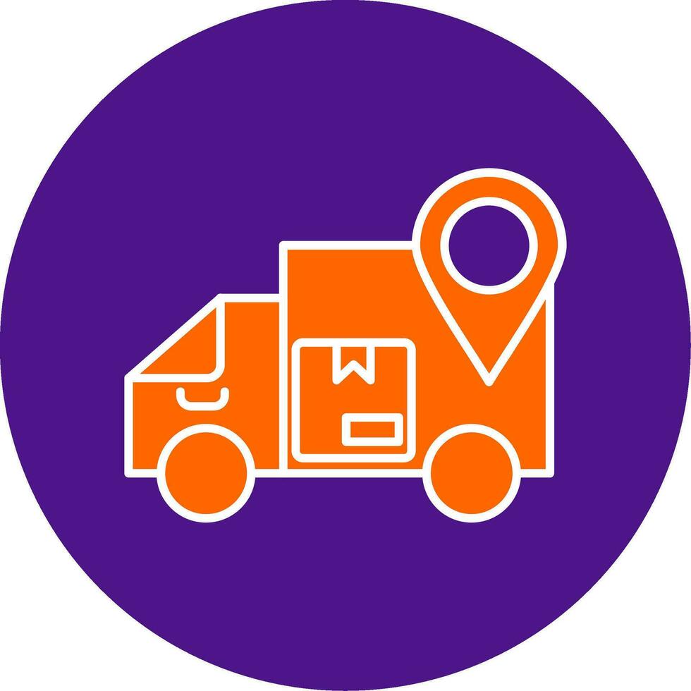 Delivery Status Line Filled Circle Icon vector