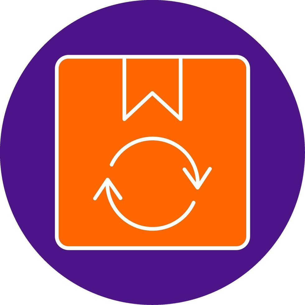 Product Return Line Filled Circle Icon vector