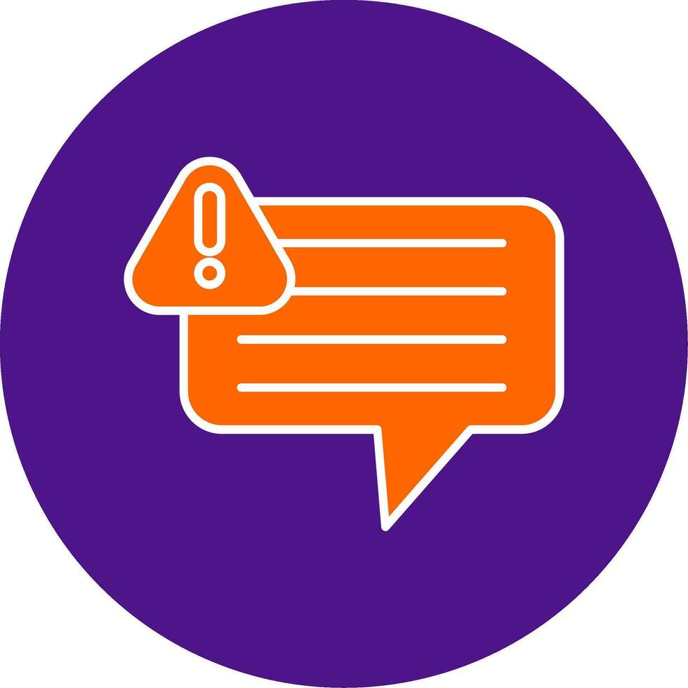 Warning Line Filled Circle Icon vector