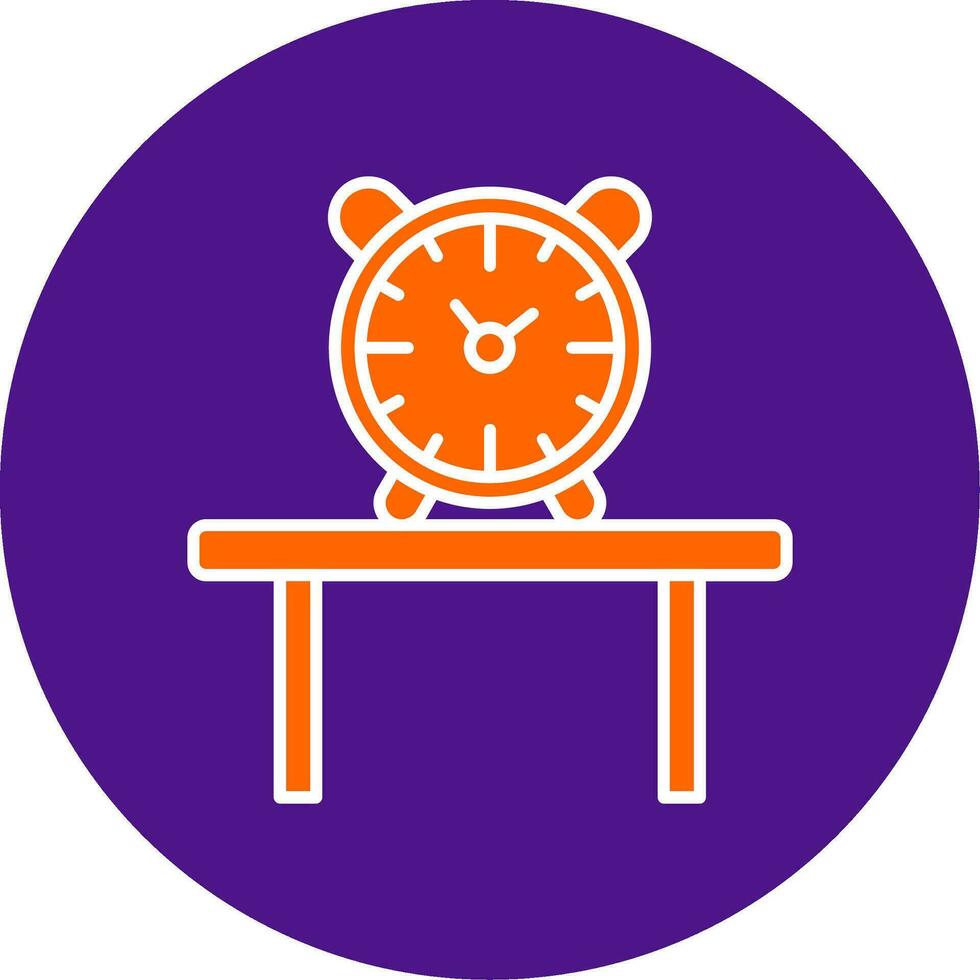 Table Watch Line Filled Circle Icon vector