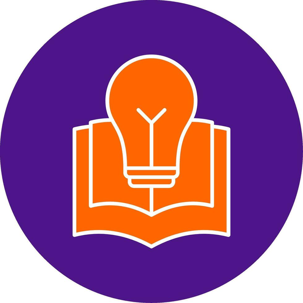 Knowledge Line Filled Circle Icon vector