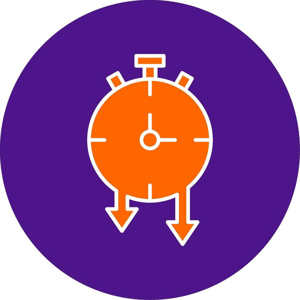 Timer Line Filled Circle Icon vector