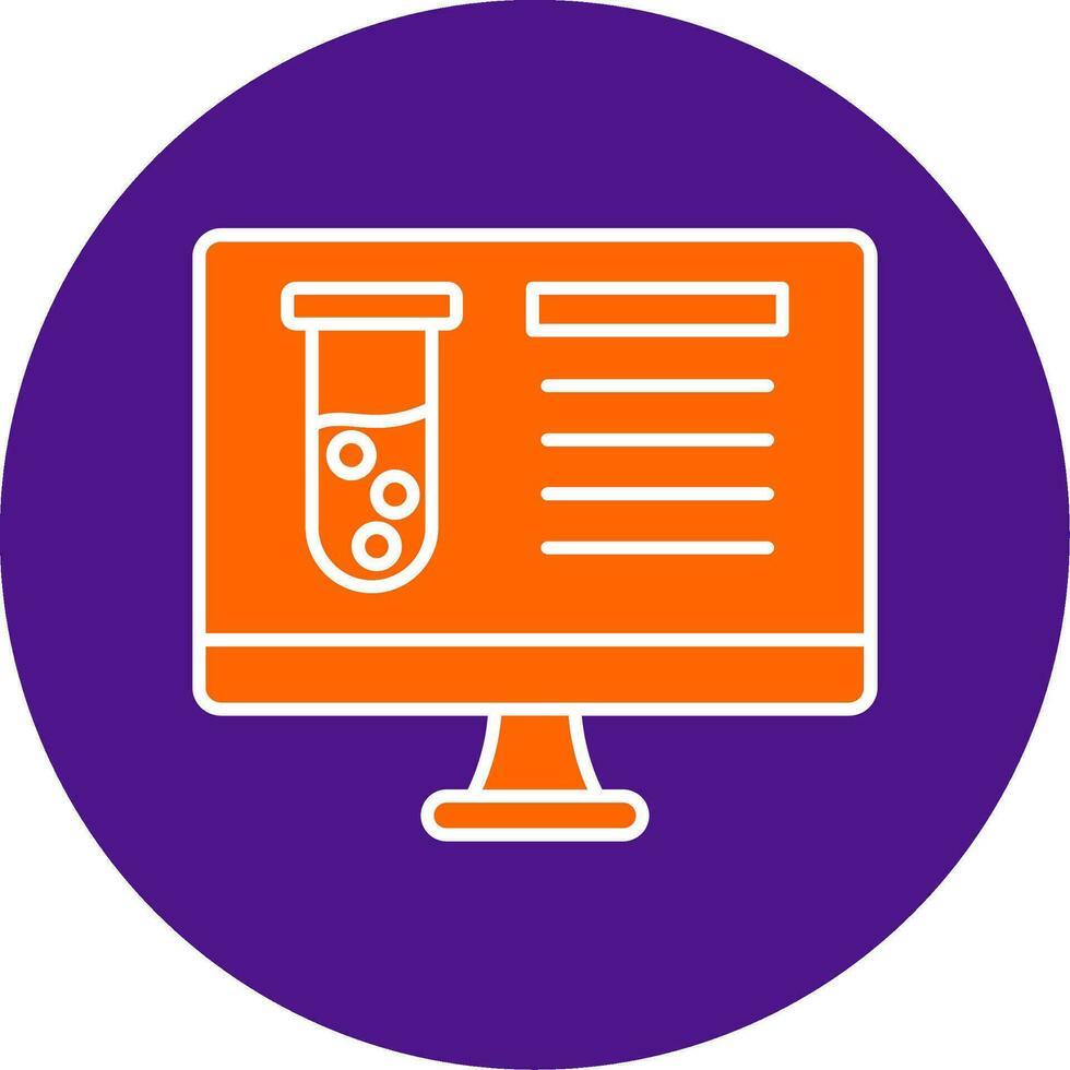 Computer Science Line Filled Circle Icon vector