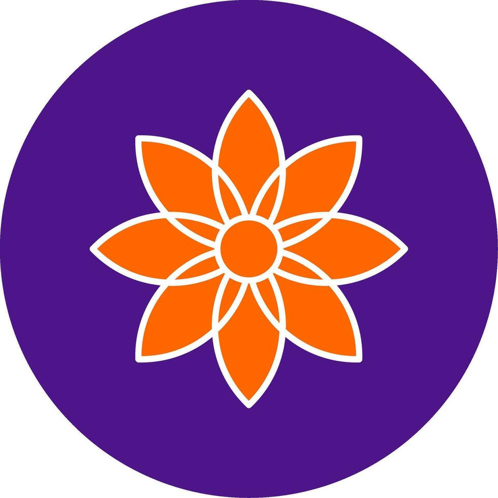 Dandelion Line Filled Circle Icon vector