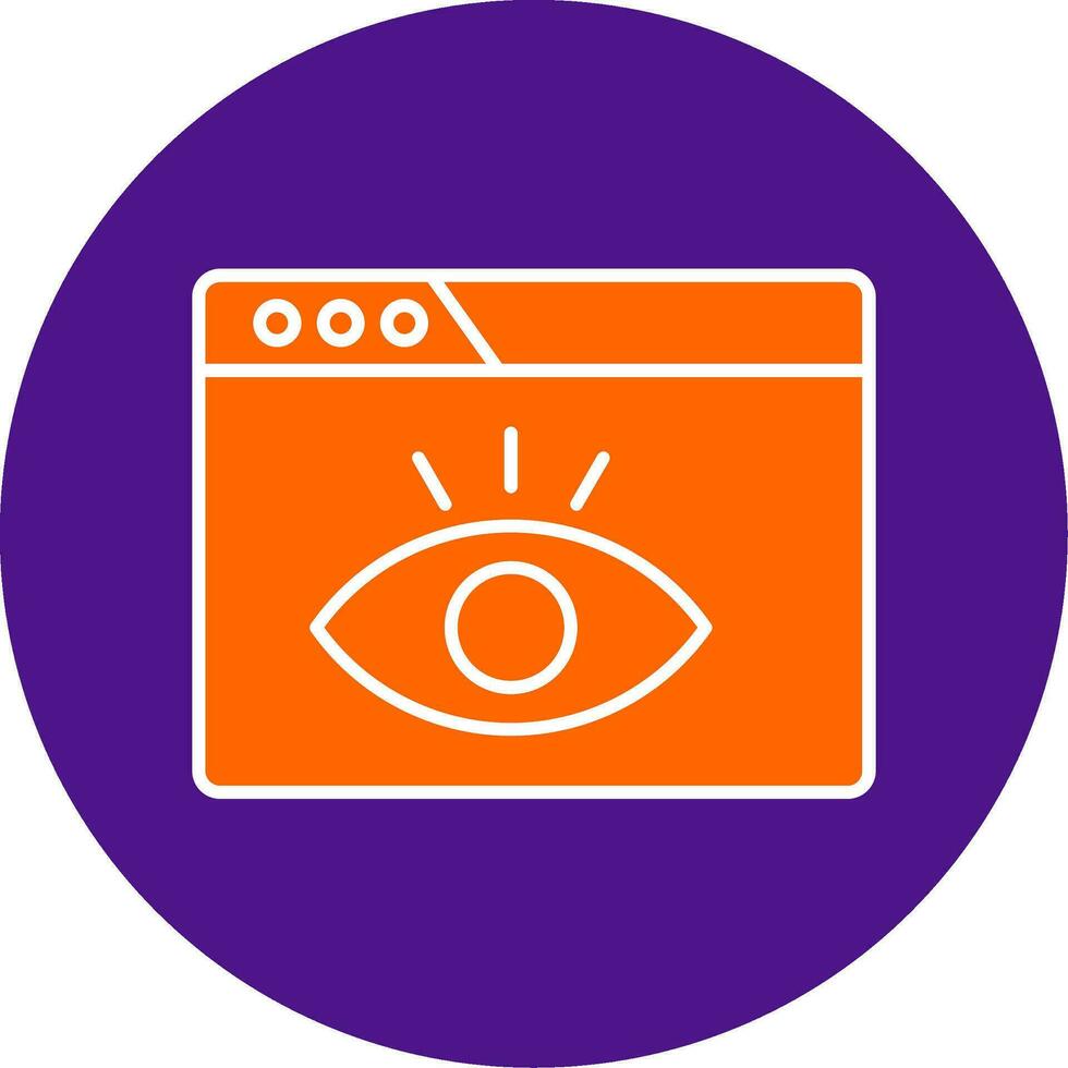 Visualization Line Filled Circle Icon vector
