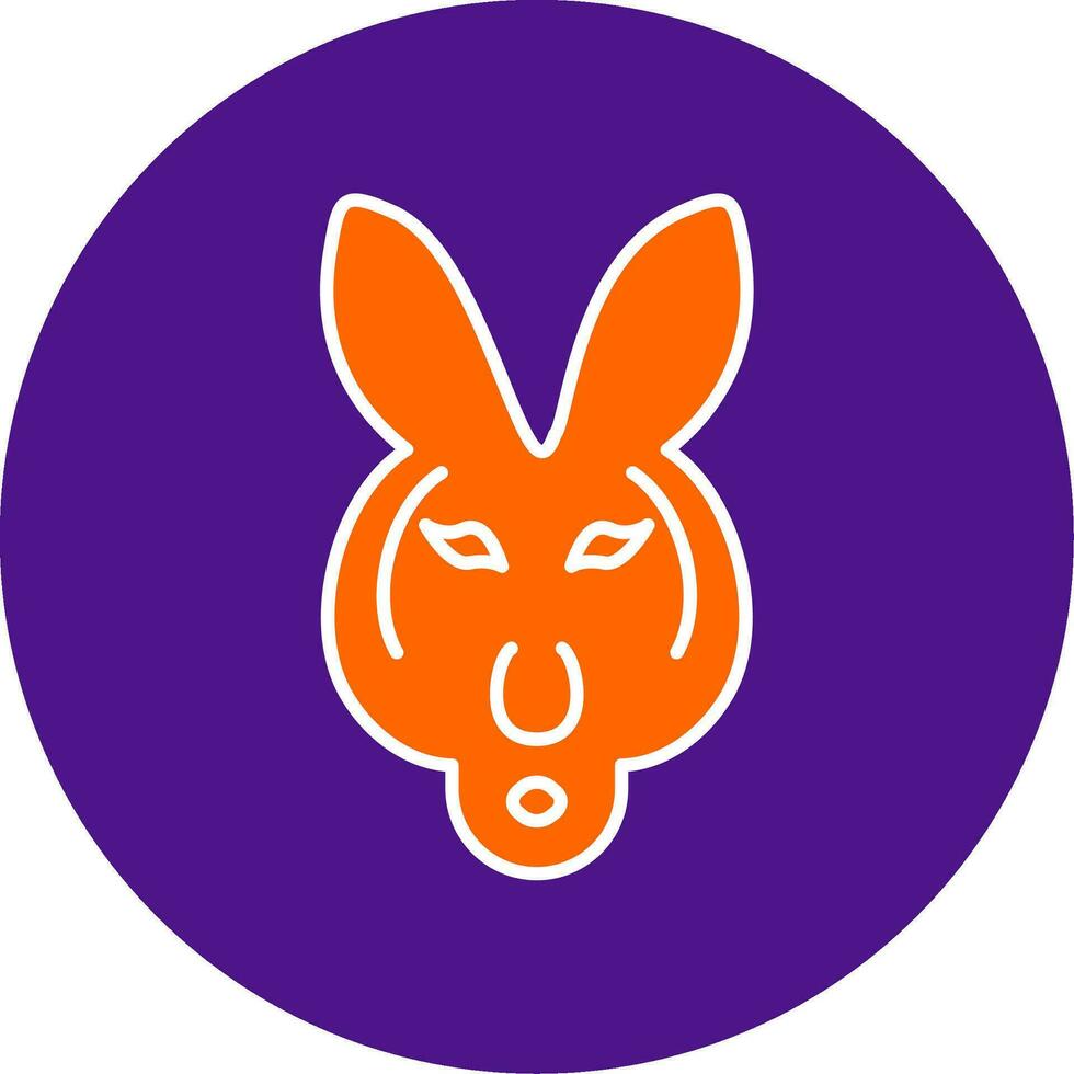 Kangaroo Line Filled Circle Icon vector