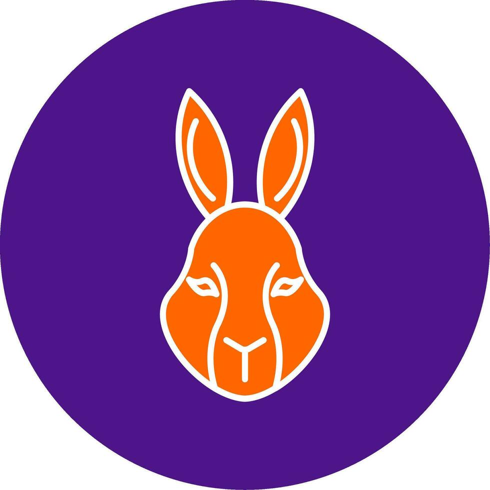 Rabbit Line Filled Circle Icon vector