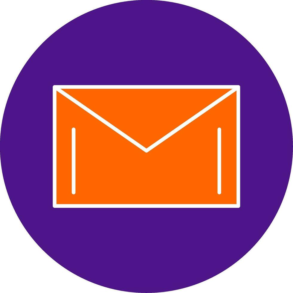 Mail Line Filled Circle Icon vector