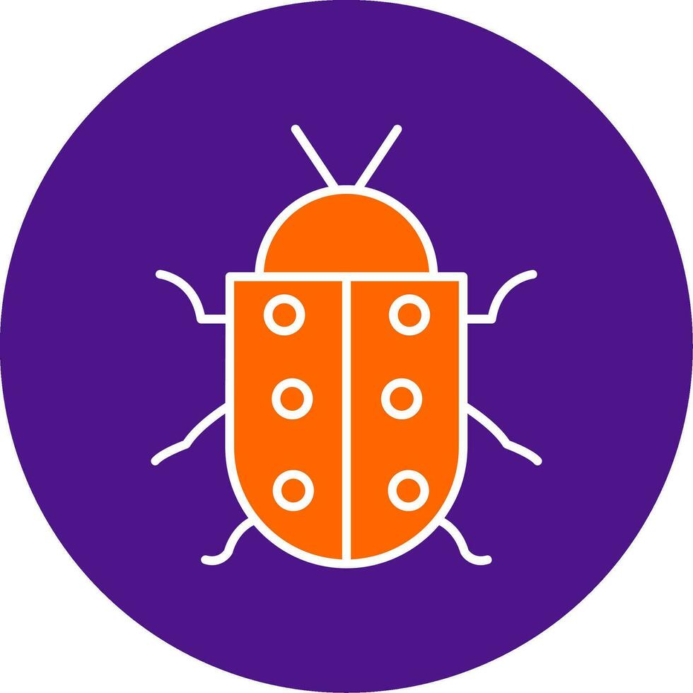 Bug Line Filled Circle Icon vector