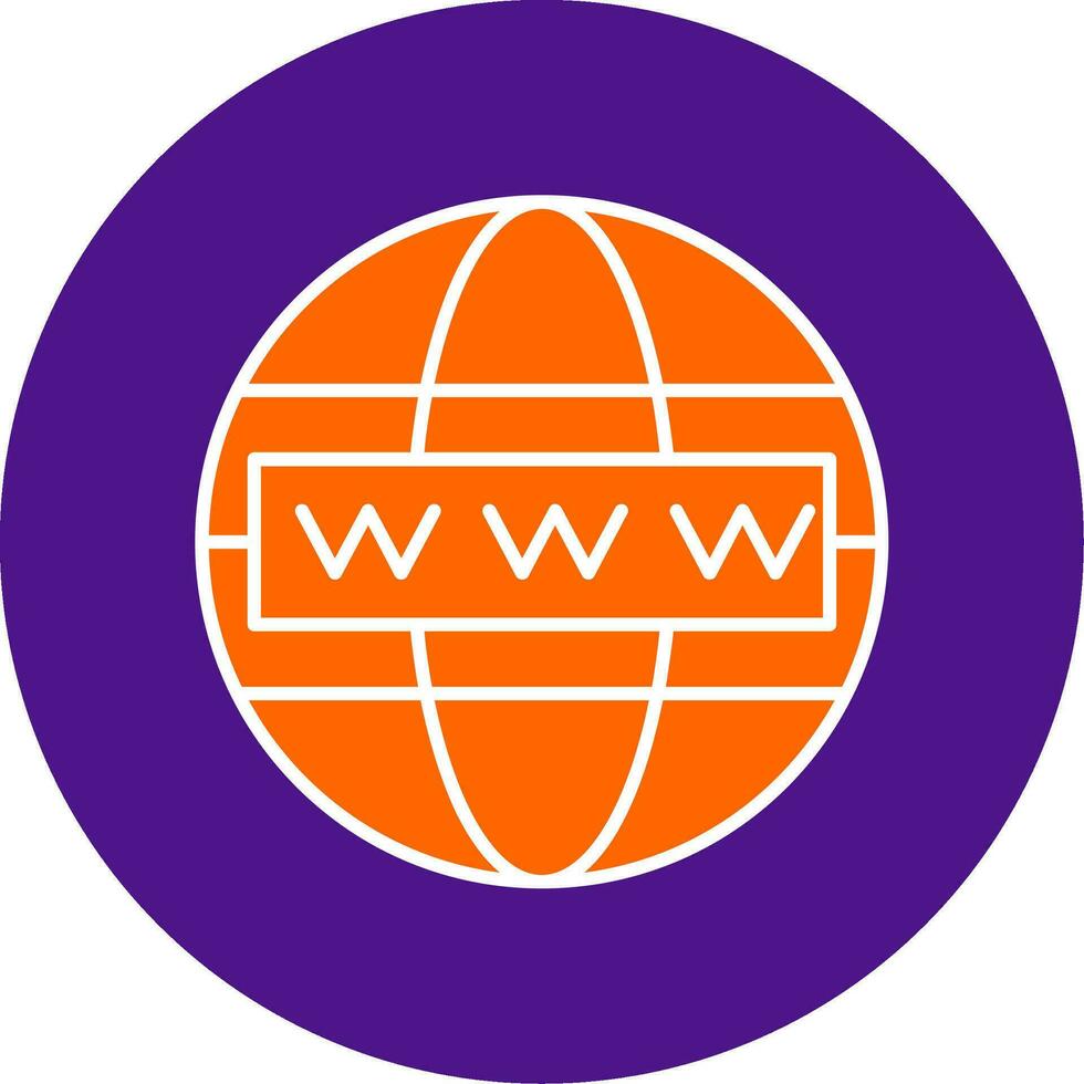 Worldwide Line Filled Circle Icon vector