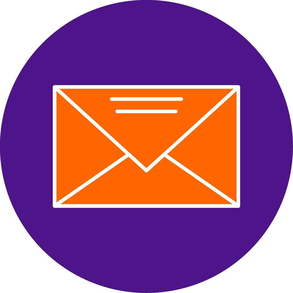 Mail Line Filled Circle Icon vector