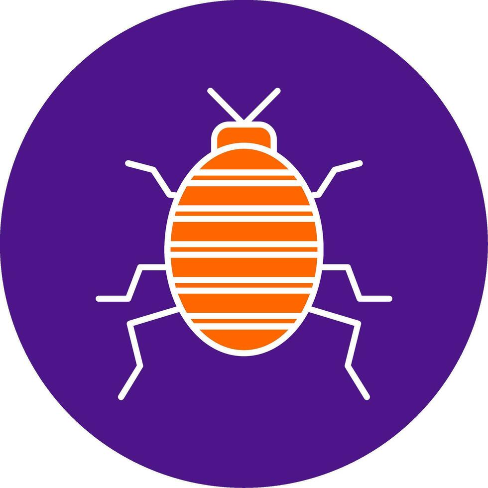 Bug Line Filled Circle Icon vector