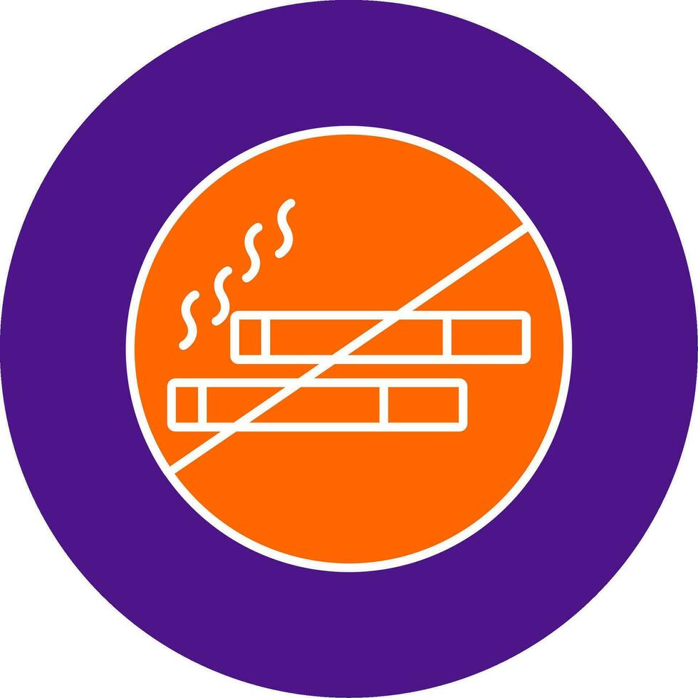 No Smoking Line Filled Circle Icon vector