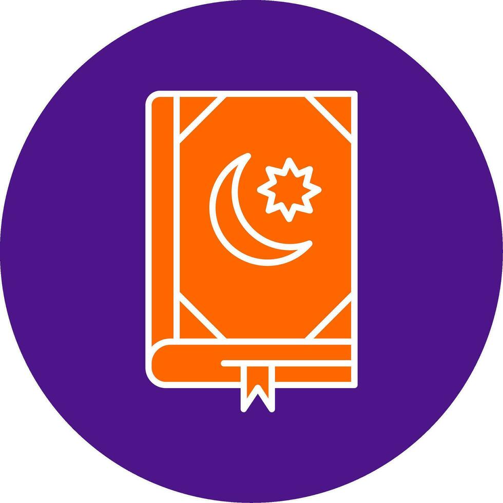 Quran Line Filled Circle Icon vector