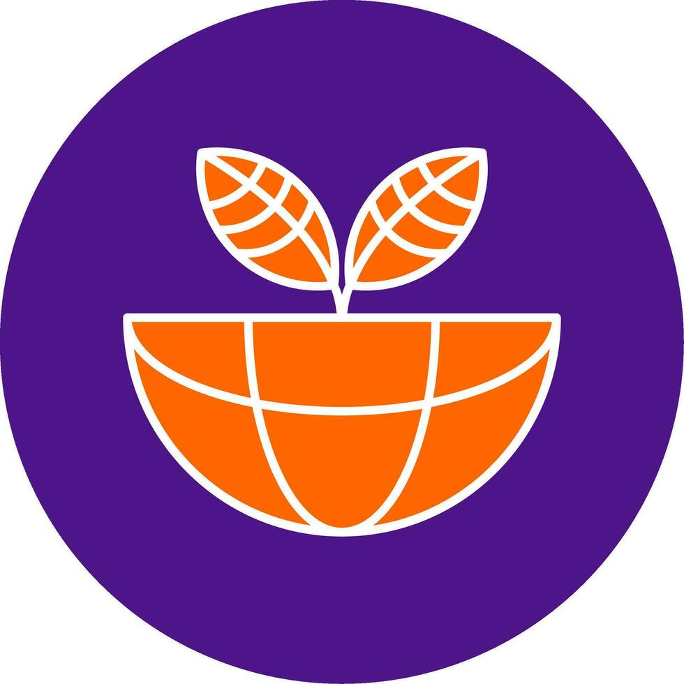 Ecosystem Line Filled Circle Icon vector