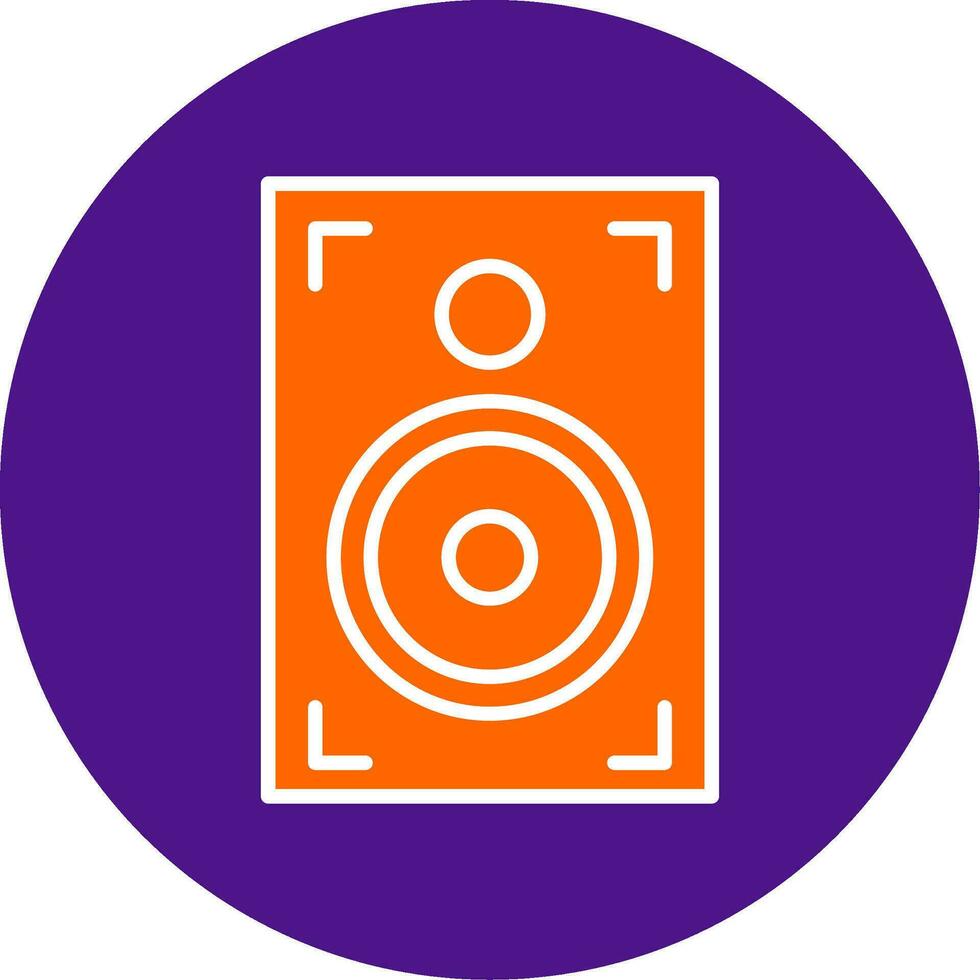 Speaker Line Filled Circle Icon vector