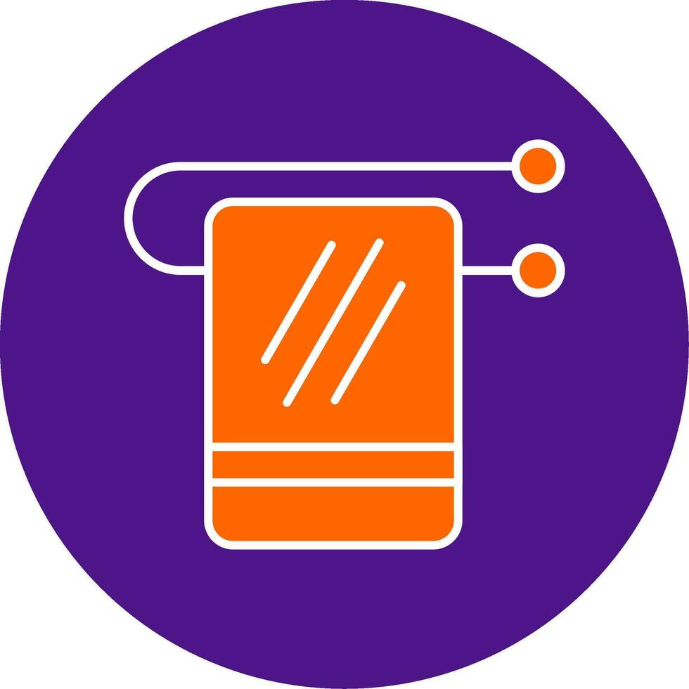 Towel Rack Line Filled Circle Icon vector