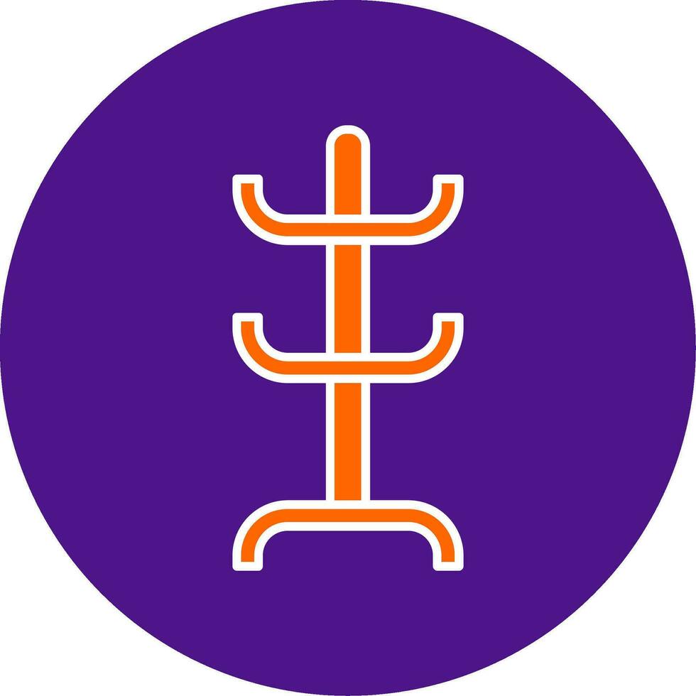Coat Rack Line Filled Circle Icon vector