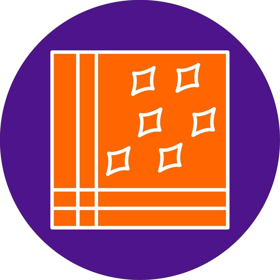 Handkerchief Line Filled Circle Icon vector