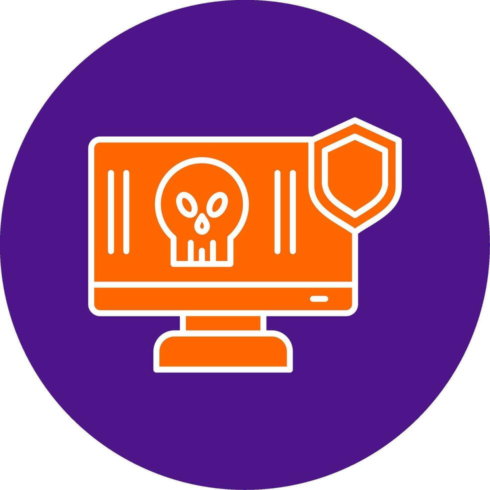 Antivirus Line Filled Circle Icon vector