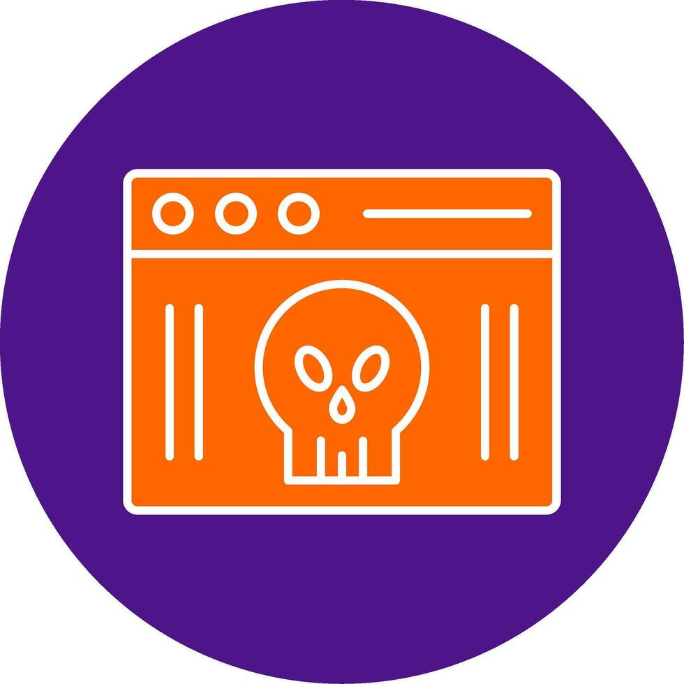 Webpage Line Filled Circle Icon vector