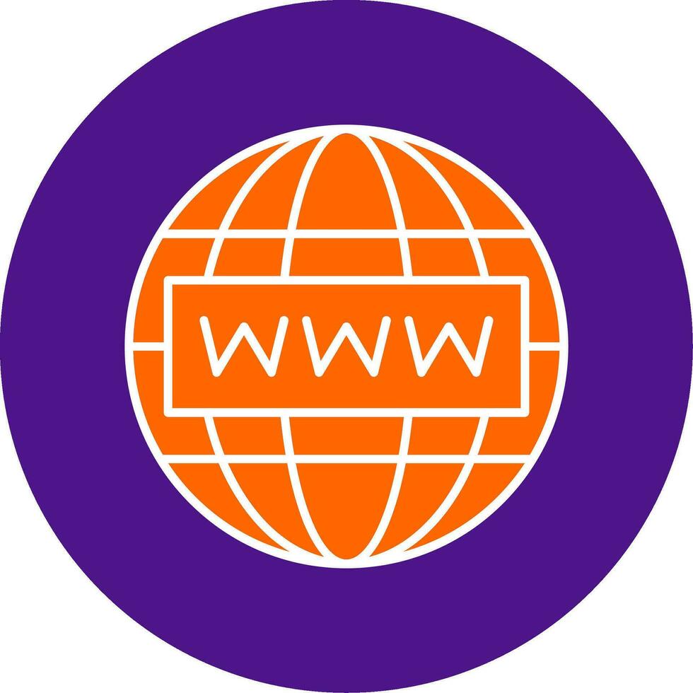 Internet Line Filled Circle Icon vector