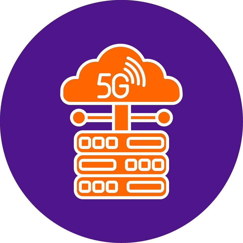 Networking Line Filled Circle Icon vector
