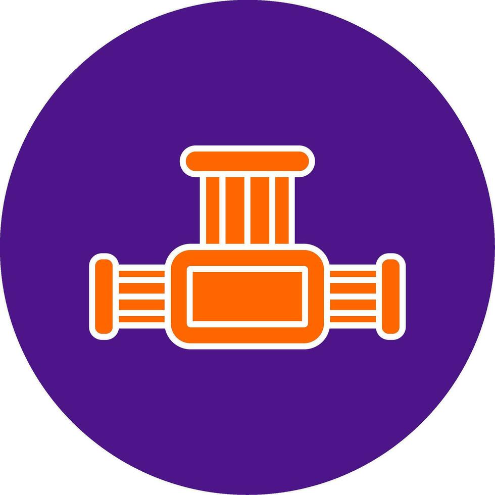 Hosepipe Line Filled Circle Icon vector