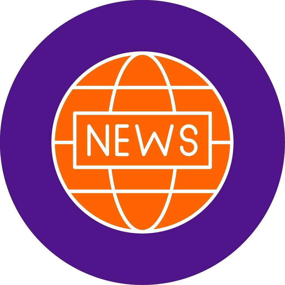 News Report Line Filled Circle Icon vector