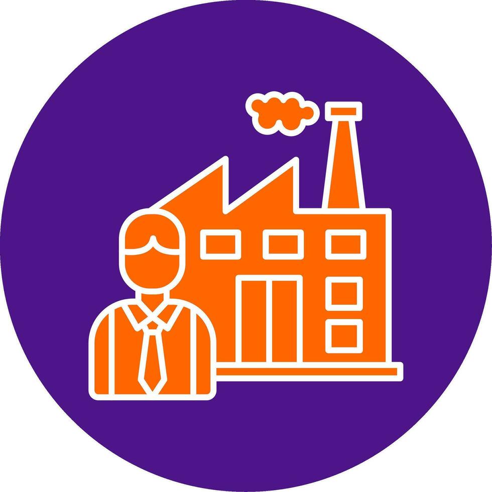 Employee Line Filled Circle Icon vector