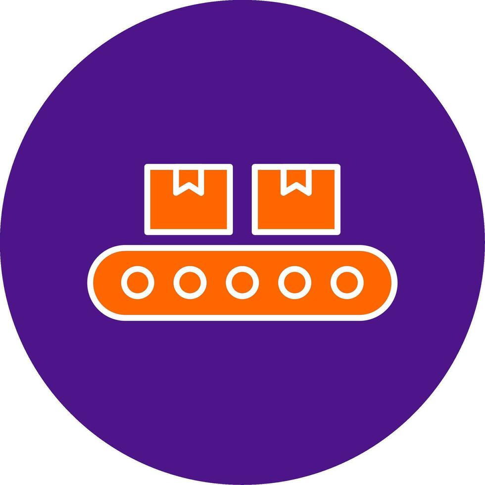 Conveyor Line Filled Circle Icon vector