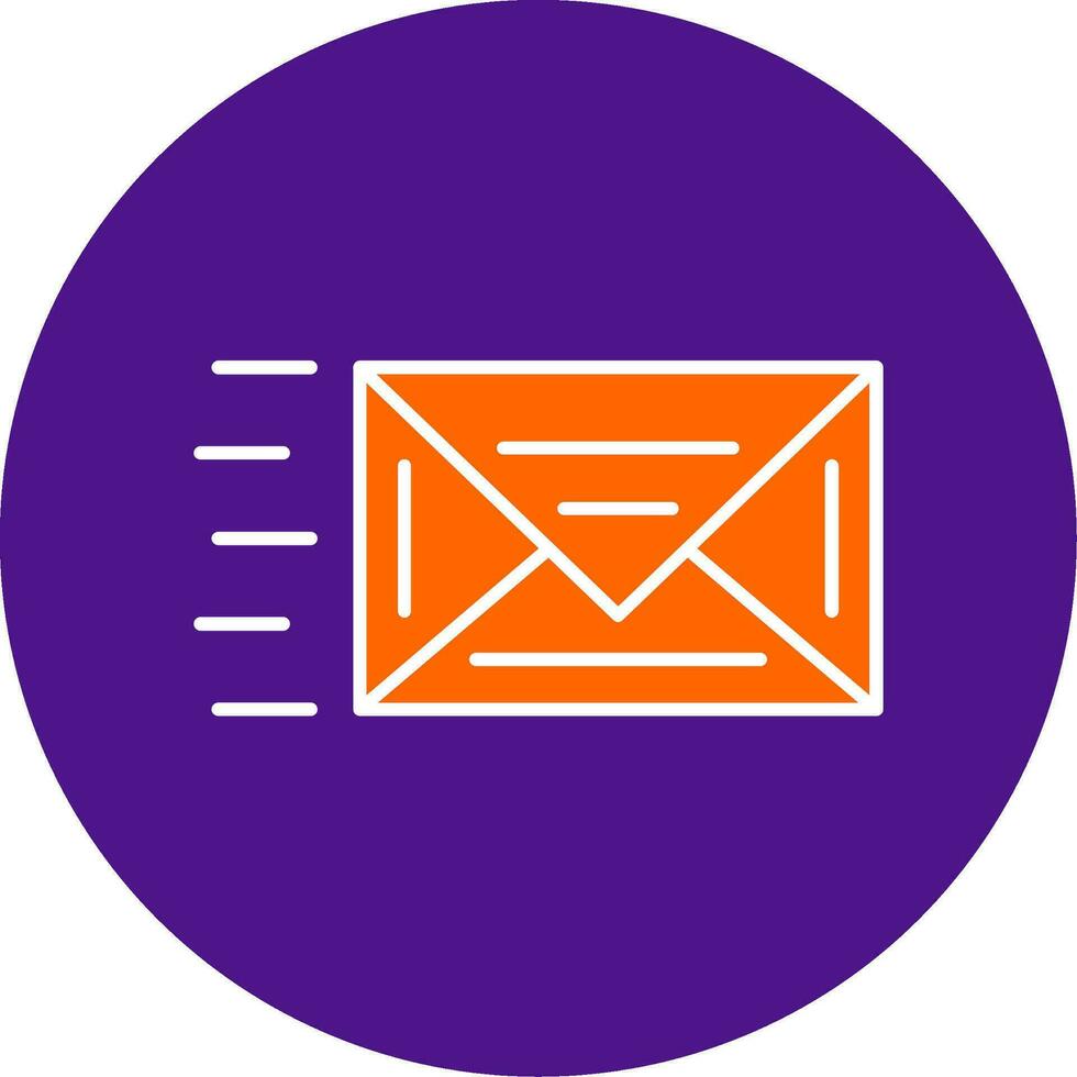 Mail Line Filled Circle Icon vector