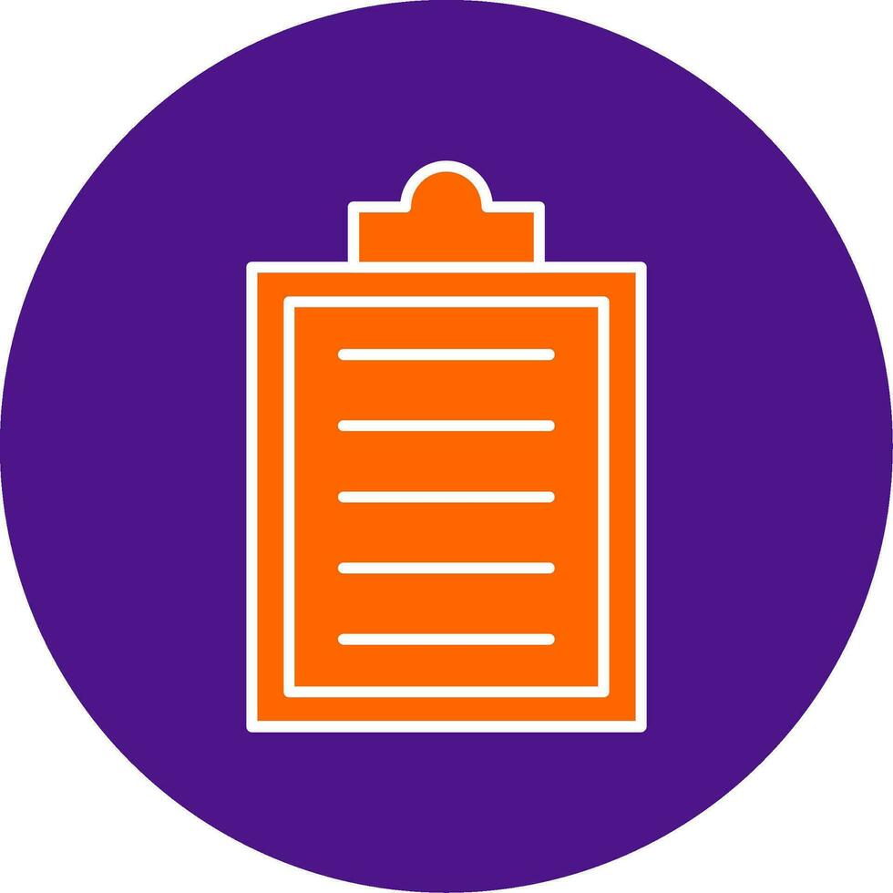 Clipboard Line Filled Circle Icon vector