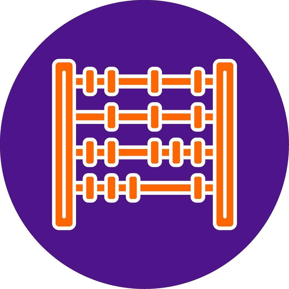 Abacus Line Filled Circle Icon vector