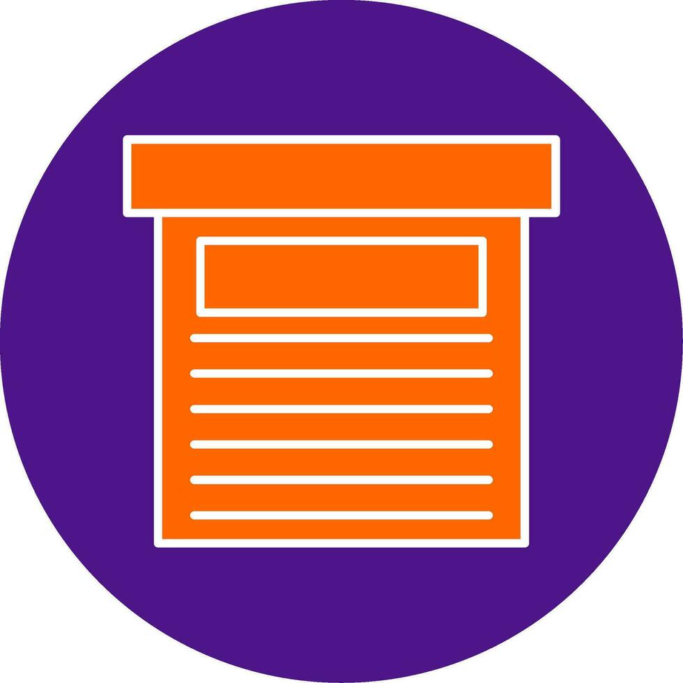 Storage Box Line Filled Circle Icon vector
