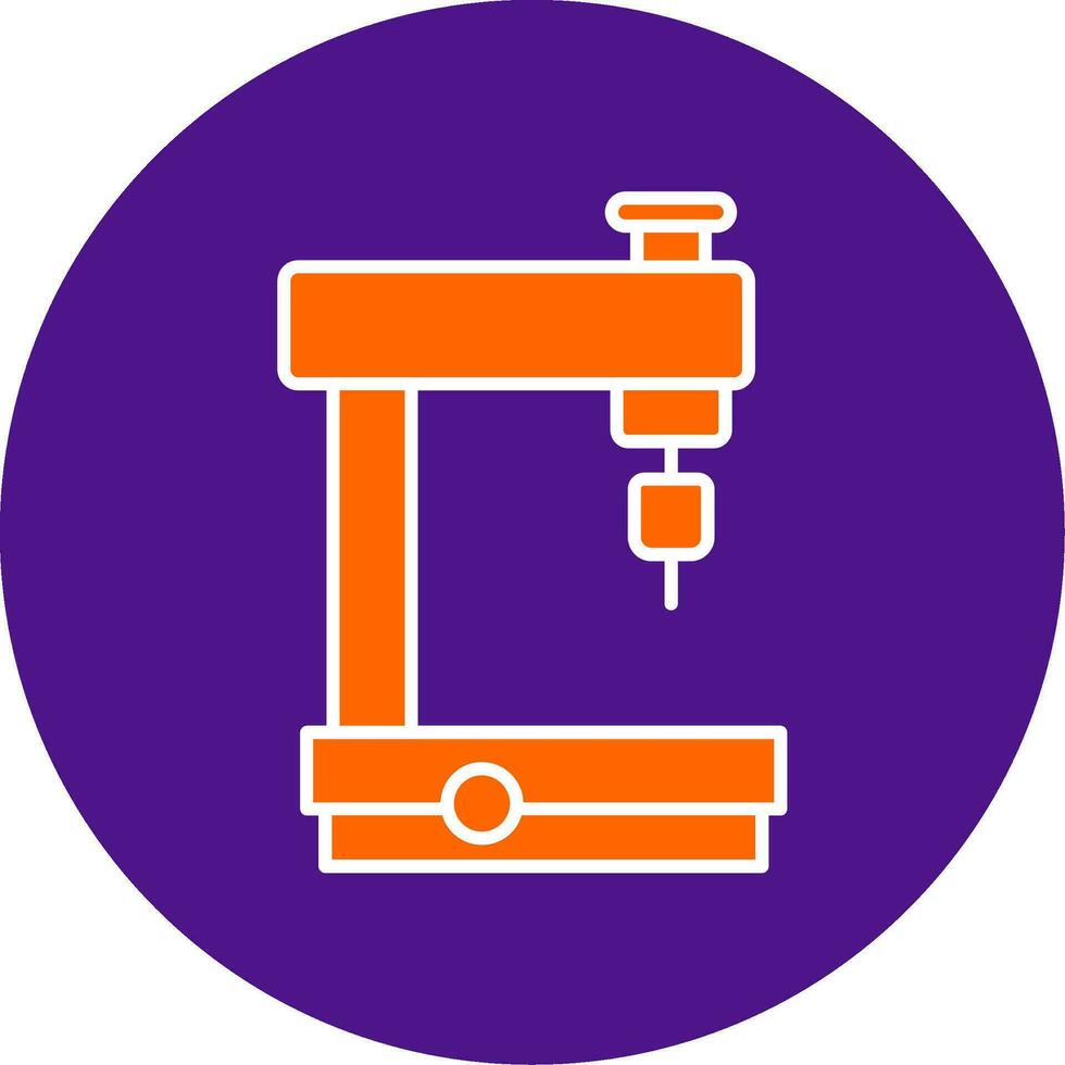 Milling Machine Line Filled Circle Icon vector