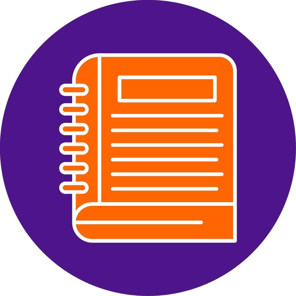Notebook Line Filled Circle Icon vector