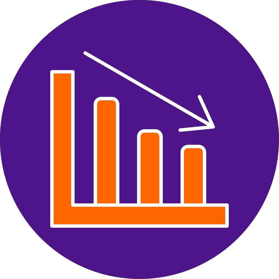 Line chart Line Filled Circle Icon vector
