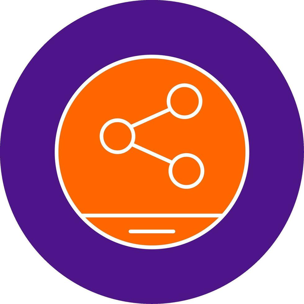 Share Line Filled Circle Icon vector