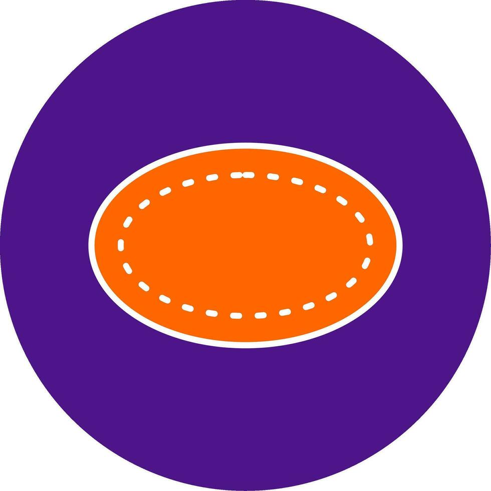 oval línea lleno circulo icono vector