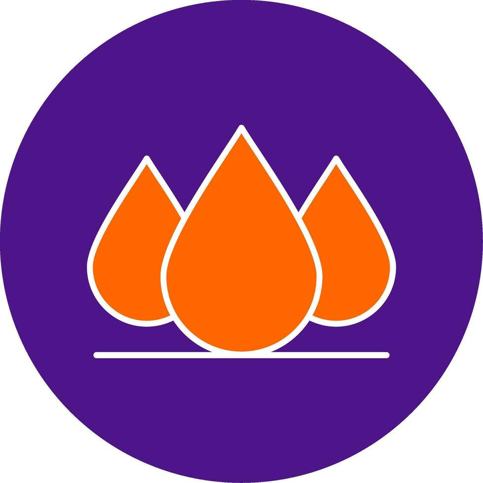Water Drop Line Filled Circle Icon vector