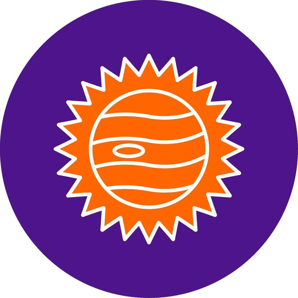 Eclipse Line Filled Circle Icon vector