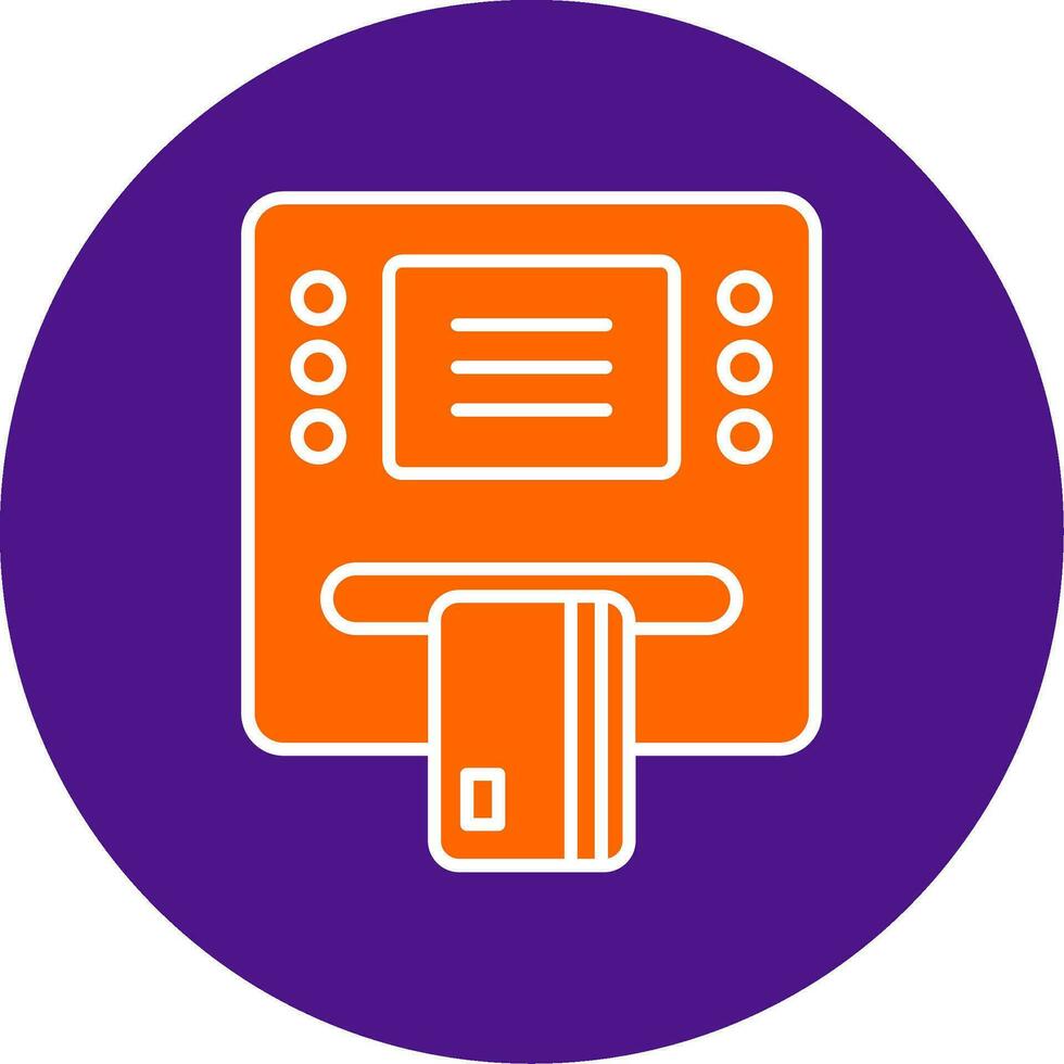 Atm Line Filled Circle Icon vector